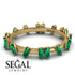 Baguette Emerald Eternity Band - Journee No. 4